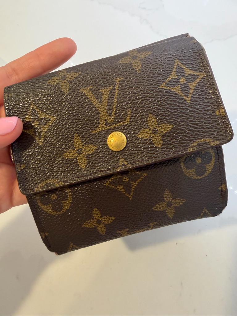 Louis Vuitton Monogram Wallet In Brown And Gold